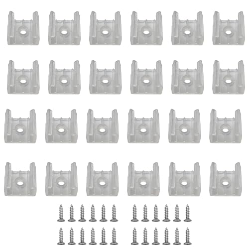 Image of 120pcs LED Strip Light Clips Neon Mounting Clips 10 /13 /16MM Size Make The Neon Signs Flexible Light Strip Fixing Card (B.13MM /0.51INCH)