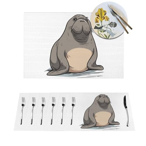 Sets de table de cuisine durables 45,7x30,5cm en PVC - 2