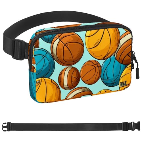 Riñonera cruzada de baloncesto Multicolor 03 para deportes y viajes