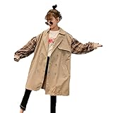 [Yj6x] カジュアルコート レトロ 防風服 ダッフルコート スプリングコート 春秋コート Aライン ガールズ アウター チュニック 女の子服 カーディガン 韓国風 ロング丈 お出かけ 入学式 子供服 カーディガン ブラウン コートジャケット 120cm