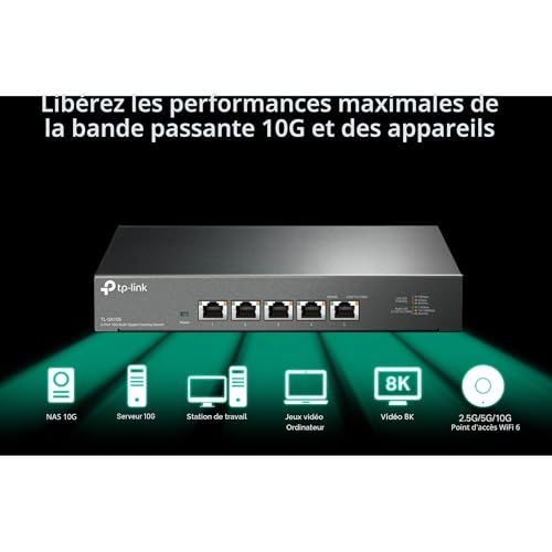 TP-Link Omada TL-SX105 Switch 5 Ports 10G de Bureau/rackable