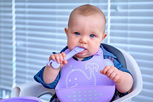 Kit De Alimentação Baleia, Marcus E Marcus, Roxo, Pequeno, Pacote De 3