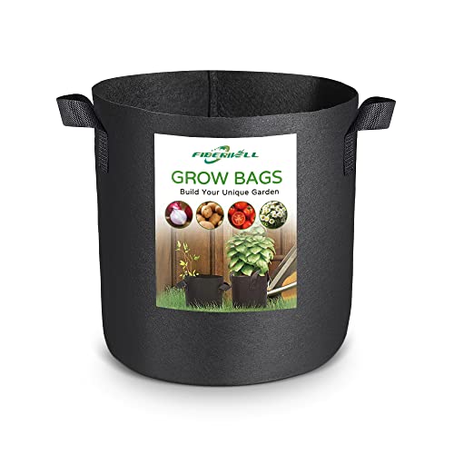 Fiberwell 5-Pack 10 Gallonvegetable/Fruits/Flower/Plant Grow Bag Heavy Duty 320G Thickened (10 Gal) #TOP2