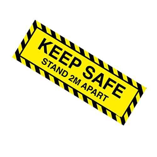 SOLUSTRE 4 Peças Sinais De Escritório Adesivos De Escritório Mantenha Distância Segura Adesivo Pés A