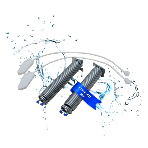 Lichtblau Türscharnierfedern 128mm x 23mm + Seilzüge 315mm I 00754867 754867 Farbcode Blau I Türfeder Geschirrspüler I Spülmaschinen Ersatzteile für Neff Constructa Siemens Balay Bosch