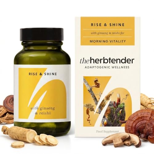 Rise & Shine – 60 Capsules – Korean & Siberian Ginseng Capsules with Reishi – Natural Energy Supplement for Adults – Energy, Vitality & Cognitive Support