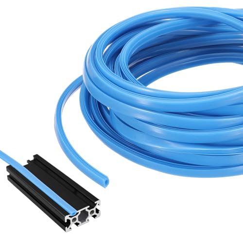 sourcing map 10m / 32.8ft Aluminum Extrusion T Slot Cover Flat Seal, Protection Dust Strip Bracket Insert for 6mm Slot 2