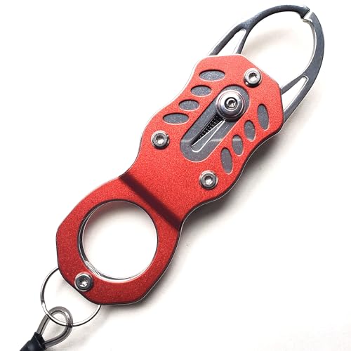 Foumesu Stainless Steel Fish Grip with Lanyard & Carabiner