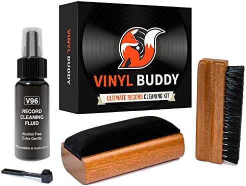 Vinyl Buddy Ultimate Vinyl Record Cleaning Kit | Includes: Record Cleaner, Velvet Brush, Microfiber Brush, Stylus Brush & Storage Pouch - Restore & Revive Your LPs