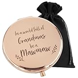 Mawmaw Gifts, Mawmaw Birthday Gift, Maw Maw Gifts for Mothers Day, Maw Maw Present from Grandchildren, Christmas, Compact Mirror (in a World Full of Grandmas be a Mawmaw)
