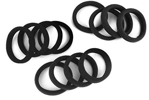 KNIGHT CARNIVAL- Black Elastic Cotton Stretch Hair Ties Bands For Women - Set of 10 Pieces (B08M9F69JN) Amazon Price History, Amazon Price Tracker