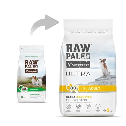 RAW PALEO ULTRA TURKEY ADULT MINI - sucha karma z indykiem dla psów dorosłych ras małych 8kg