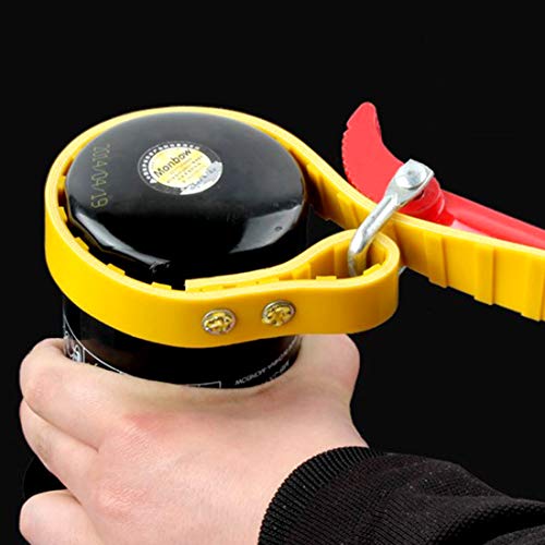 Swpeet 2 Pack Multi-Purpose Adjustable Belt Strap Wrench 12"(300Mm) And 7.8"(200Mm) Steel Handle Adjustable Strap Filter Opener Wrench For Opening Filter, Pipe And Tin - Red And Green #TOP6