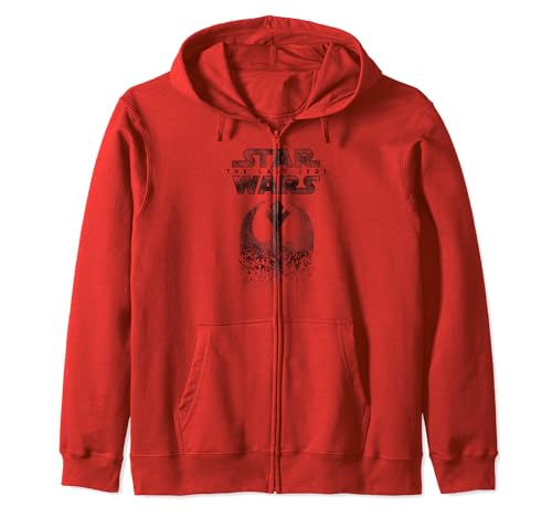 Star Wars Last Jedi Rebel Logo Disintegrated Zip Hoodie