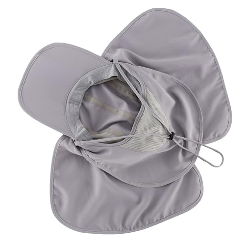 Image of Connectyle Men's Foldable Baseball Sun Cap with Removable Face Mask Neck Flap Cover UPF 50+ Sun Protection Fishing Hiking Hat
