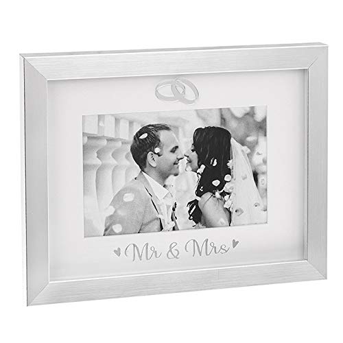 Joe Davies Silver Mr & Mrs Event Picture Frame 6X4 - Wedding - Anniversary - Vowel Renewal