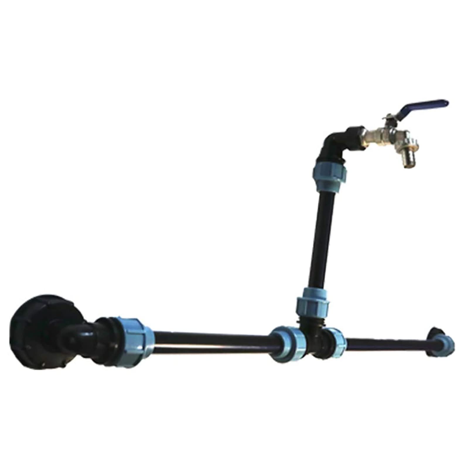 Angaekkot B Ibc Tank Connector - Ibc Connection Sets For 2 Ibc Tanks - Ibc Connector Adapter With 3/4" Garden Water Tap - Ibc Container Valve Hose Fittings Drain Adapter Dn50 (75Mm) (B)