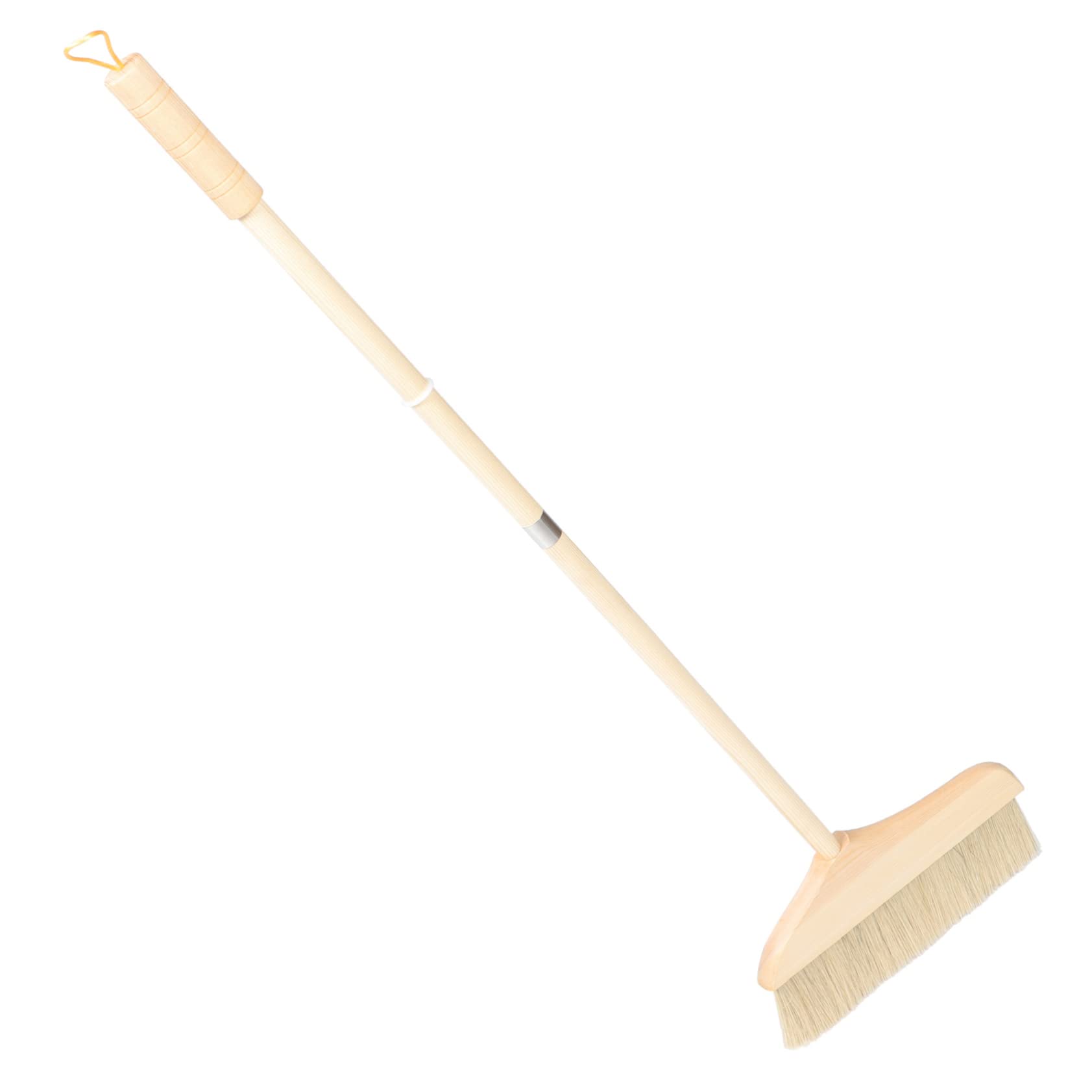 Escoba de Mango Largo de Madera, Cepillo Suave Desmontable para Suelos