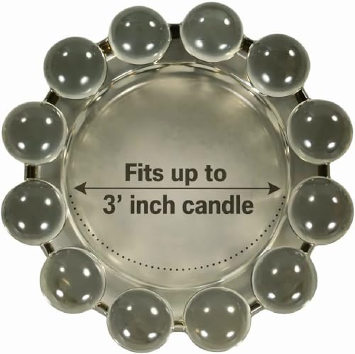 Alice Lane Original Bubble Candle Dish – Chic Smoky Glass Candle Dish for Home Decor – Decorative Modern Candle Holder for Small Candles & Diffusers