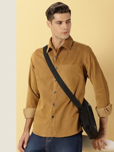 Image of Thomas Scott Men's Cotton Slim Fit Premium Corduroy Casual Shirt