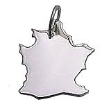 Nickelfrei City Souvenir Shop Anhänger Landkarte Stuttgart, 925er Sterling Silber
