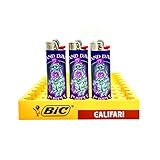 Califari Strain Art Bic Lighter (3 Pack), Classic Bic Pocket Lighters with Design (Grand Daddy Purple)