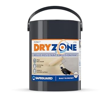 Dryzone Anti Mould Paint 1L Magnolia Emulsion – Mould Resistant for 5 Years, 10m² - 12m² coverage