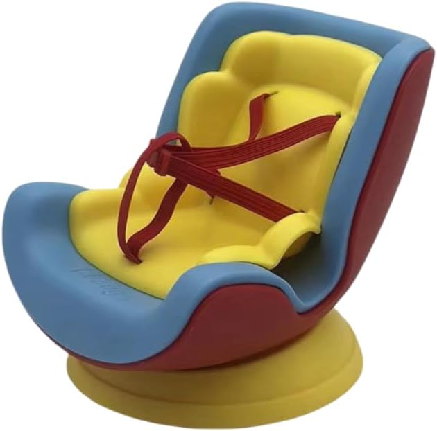 人形、置物、装飾品、かわいい車の安全シート、誕生日プレゼントとして使用できます (オレンジシート)