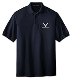 Spiffy Custom Gifts Mens U.S. Air Force Embroidered Polo Shirt X-Large Navy Blue