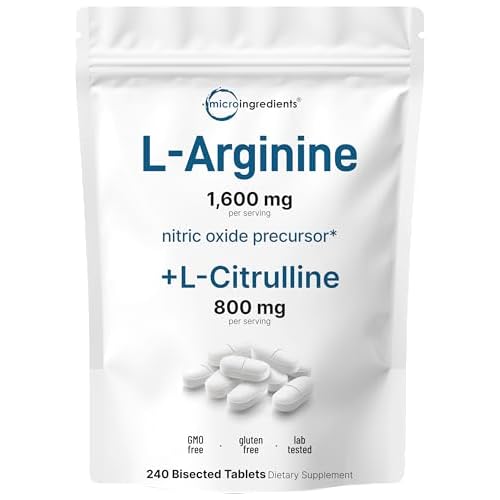 L-Arginine 1600mg with L-Citrulline for Nitric Oxide
