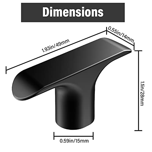 Qiiaoo 30 Pack Zinc Alloy Premium Cabinet Knobs, 1.93''(49Mm) Matte Black Modern Cupboard Pulls Handles For Kitchen Bathroom Hardware Drawer Dresser Door #TOP4