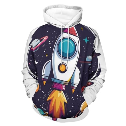 Sweatshirt planète fusée de qualité supérieure et finitions soignées