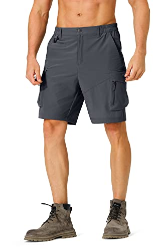 Hugut Men'S Hiking Cargo Shorts Quick Dry Lightweight Travel Shorts With Multi Pockets For Fishing Camping Golf thumb #6