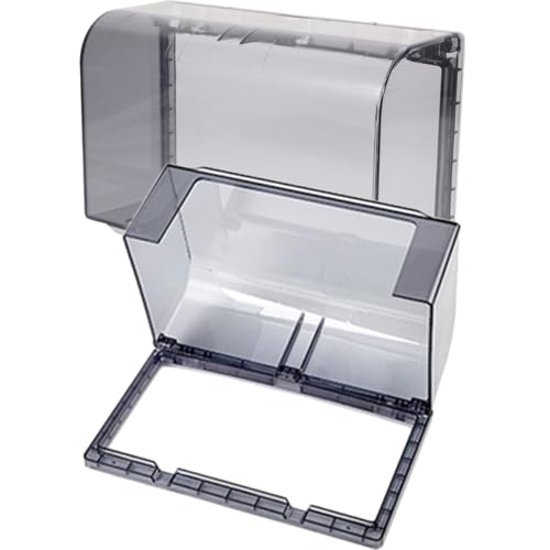 Healeved Cubierta Protectora para Enchufe Doble Tipo 86 Caja de Salida Adhesiva Transparente Negra Antisalpicaduras y Antiempañamiento 2 Piezas Adecuado para Cocina y Baño
