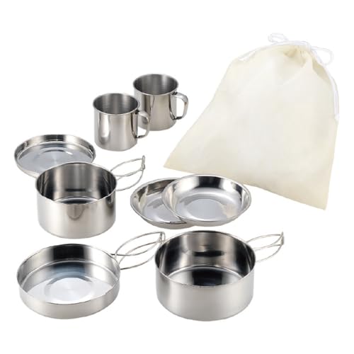 Batterie cuisine camping inox pour randonnée et popote pique-nique légère