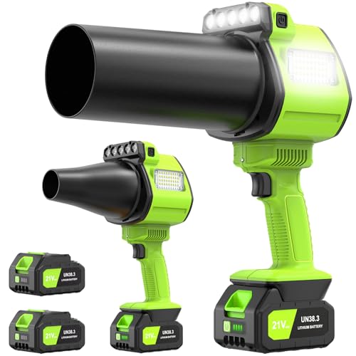 OGERY Brushless Leaf Blower Cordless with Lights, Powerful Electric Leaf Blowers with 2 x 3.0Ah Batteries & Fast Charging, 700CFM 900G Wind Pressure H