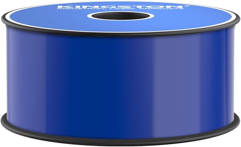 Kingston Premium Vinyl Label Tape, Blue, 2" x 150' for DuraLabel, LabelTac, VnM SignMaker, SafetyPro, Viscom and Others