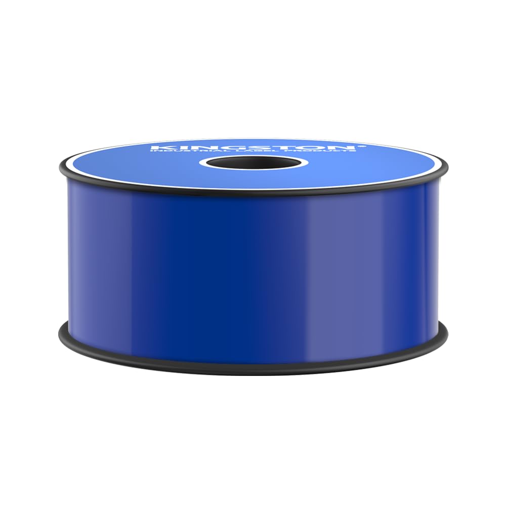 Kingston Premium Vinyl Label Tape, Blue, 2" x 150' for DuraLabel, LabelTac, VnM SignMaker, SafetyPro, Viscom and Others