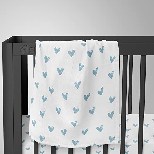 Image of 1ST STEP Muslin Swaddle 60cm*75cm (Pack of 2) Rainbow, Hearts