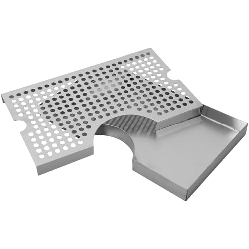 HOMSFOU Récupérateur de Gouttes en Acier Inoxydable 304, Bac D'égouttage U-type pour Tireuse à Bière, Plateau de Récupération Anti-gouttes, Accessoire...