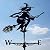 Alnicov Witch Metal Weathervane,Stainless Steel Weather Vane with Roof Mount Roof Garden Decorations for Outdoor Farm Yard Garden Gazebo