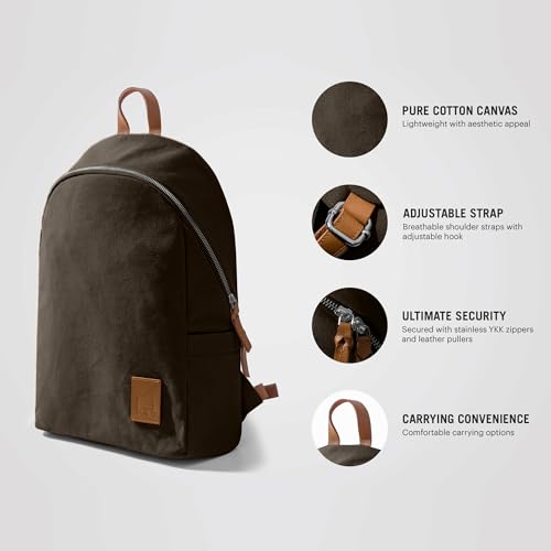 Image of DailyObjects Pedal Everyday Casual Laptop Backpack Compatible with upto 14 inch Laptop | Unisex Travel Backpack | Made of Durable Canvas Material | Zippered Compartments with Pockets
