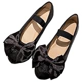 LUXINYU Cute Bowknot Mary Jane Shoes for Women Dressy Round Toe Ballet Flats with...