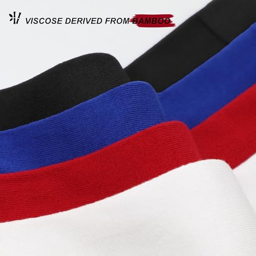 Womens Rayon Viscose Bamboo Casual Socks Solid Color Crew Socks Dress Breathable Soft Gift 4 Pairs4