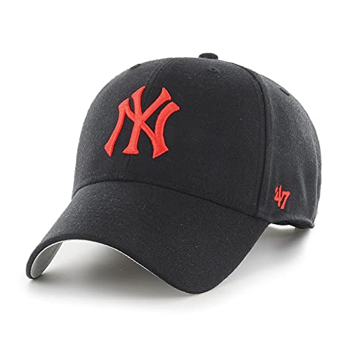 Casquette New York Yankees '47 Black Red avec fermeture réglable confortable