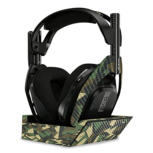 Image of MightySkins Carbon Fiber Skin Compatible With Astro A50 Wireless Headphones + Base Station (Gen 4) - Polygonal Camo | Protective, Durable Textured Carbon Fiber Finish | Easy To Apply | Made in the USA