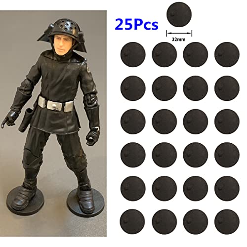Ebco 25Pcs Round Plastic Model Bases 32Mm For Most 6 Inch Action Figure Such As Marvel Legends /Dc/ Gi Joe/ Motu Toy #TOP2