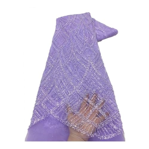 Tissu perlé de 5 Yards 1.6kg pour confectionner une robe de cortège