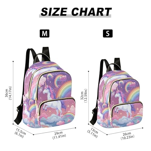 Image of senya Magic Unicorn Rainbow Women Backpack Purse Travel Daypack Shoulder Bag