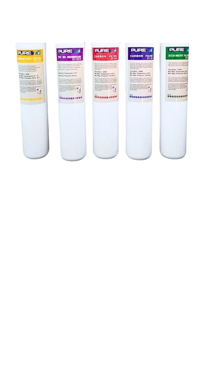 Complete Set of Replacement Quick Change Encapsulated Twist-On Filters for E5HR0550 RO System